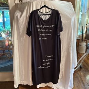 Black funky dress showing your inner self. Soft and maxi